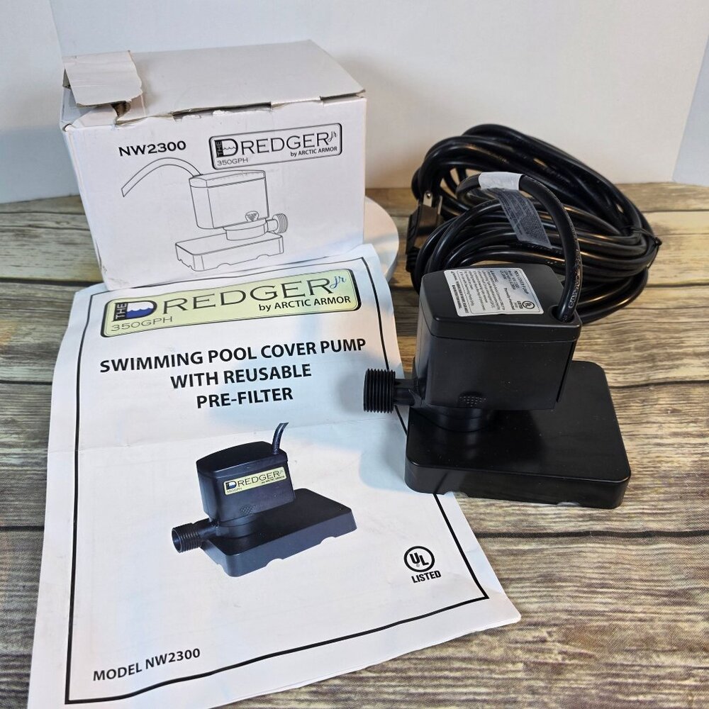 Arctic Armor Dredger Jr. 350 GPH Above Ground Pool Winter Cover Pump With Reusab